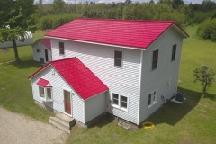 Oxford Metal Roofing Shingle in Bright Red